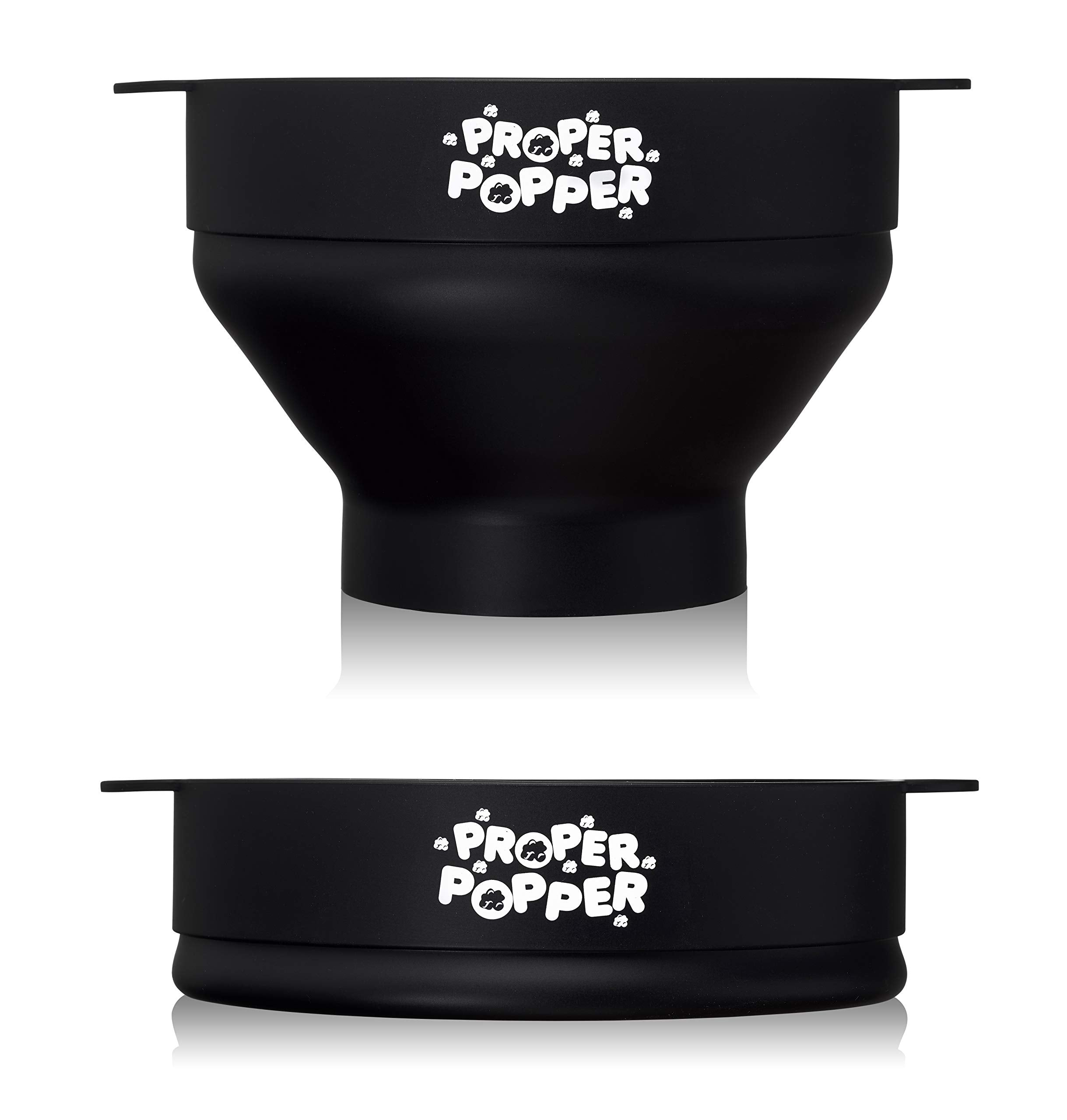The Original Proper Popper Microwave Popcorn Popper, Silicone Popcorn Maker, Collapsible Bowl BPA Free & Dishwasher Safe - (Aqua)