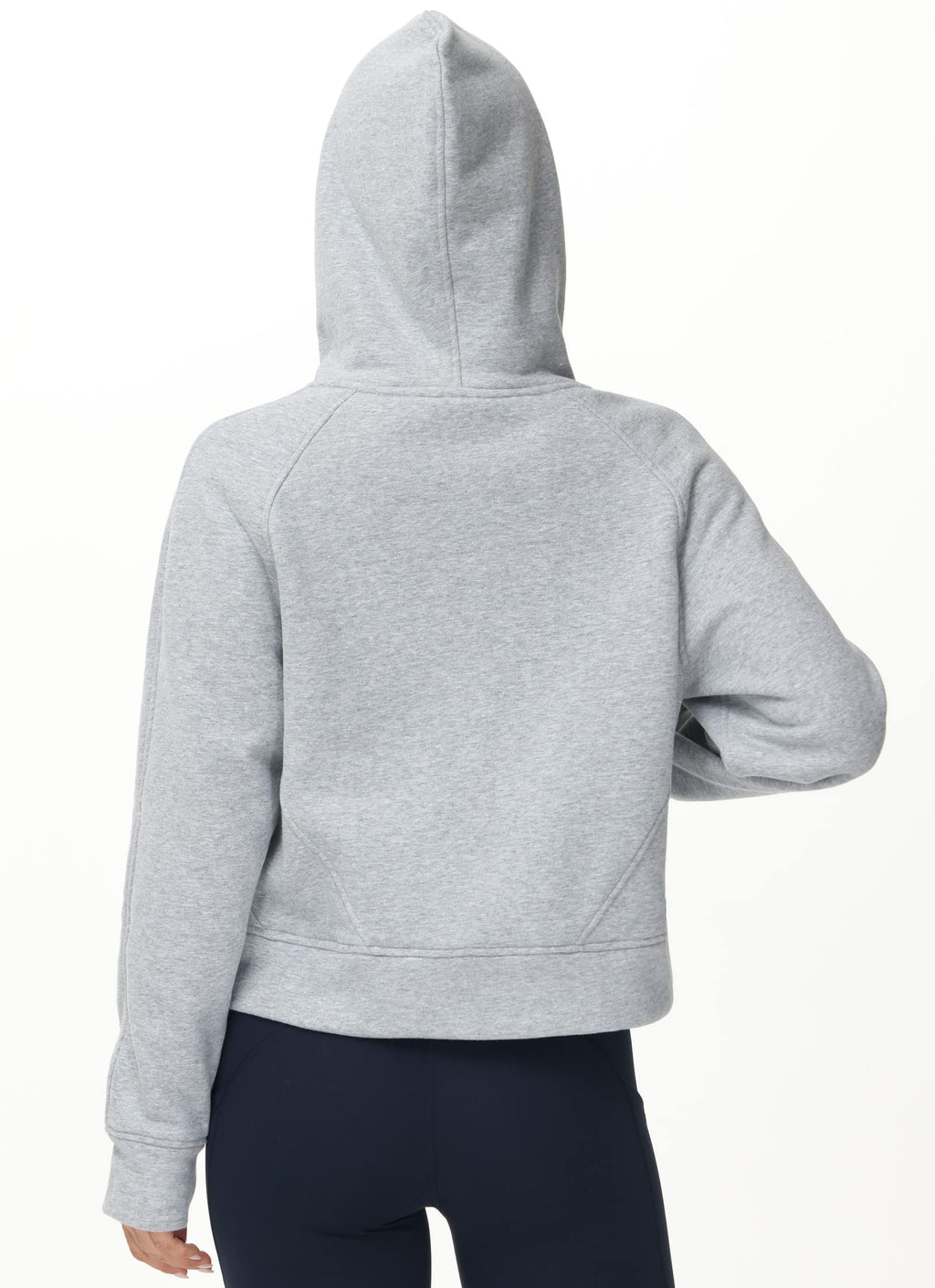 THE GYM PEOPLE Women's Full-Zip Up Hoodies Jacket Fleece Workout Crop Tops Sweatshirts with Pockets Thumb Hole
