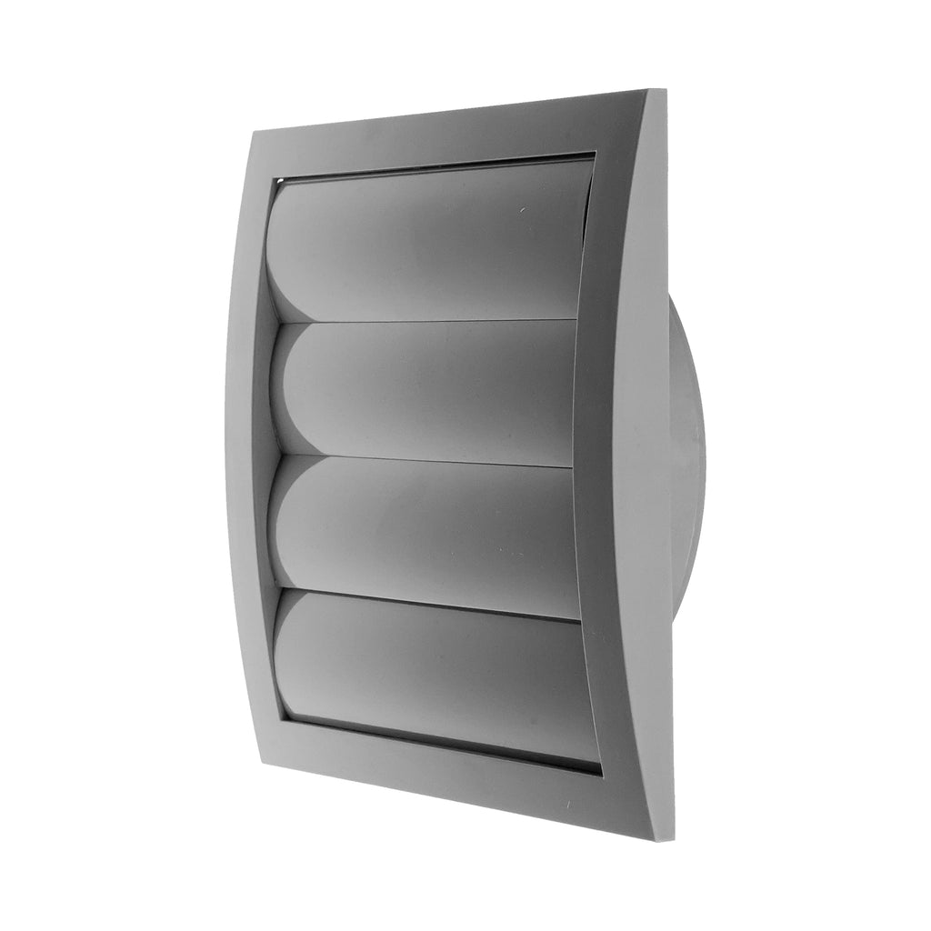Repa Market 4 Inch Anthracite Dryer Vent Hood/Duct Cover for Walls or Ceiling/ABS Plastic Louvered Air Grille with Built-In Mesh Screen/Exhaust and Dryer Vent Covers for Indoor & Outdoor Use