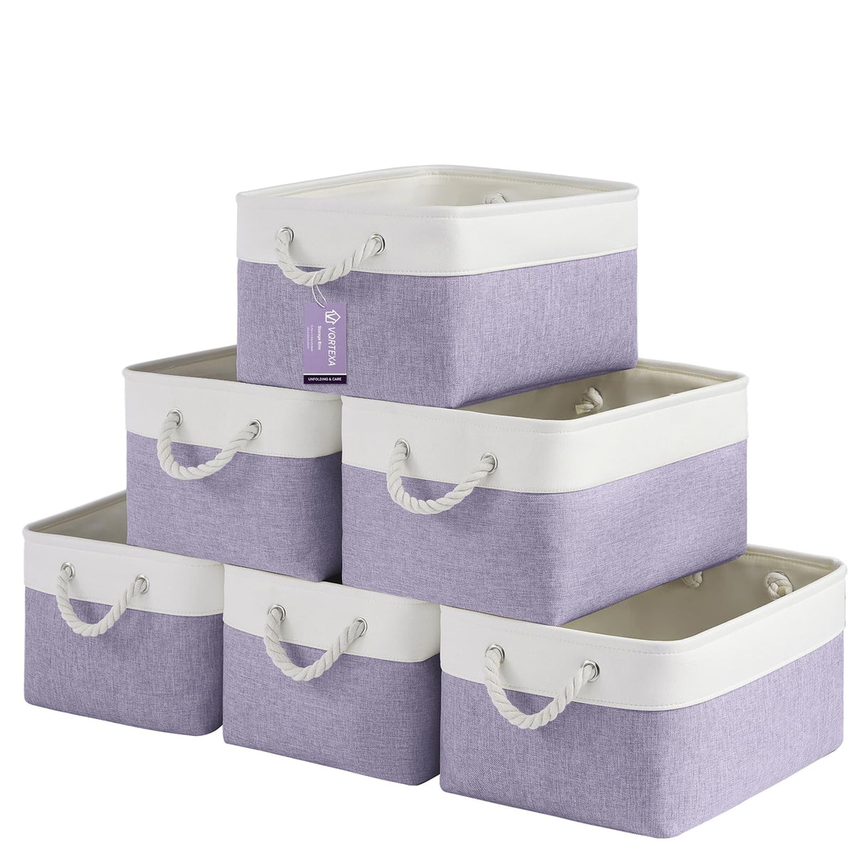 Storage Baskets for Shelves 11.8x7.9x5.2 Inch, Foldable Fabric Storage Bins with Handles, Small Storage Baskets for Organizing Closet, Office, Home Organization (1-Pack, Gray)