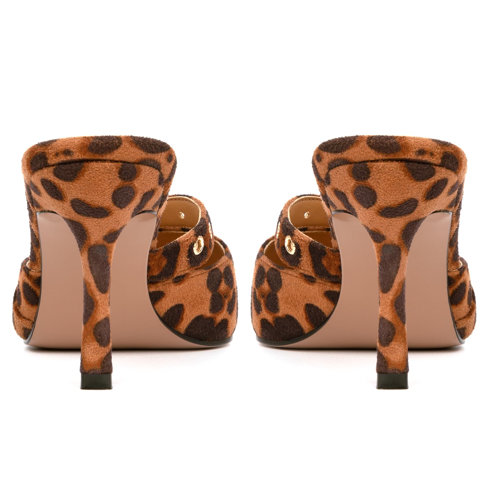 Kitten Heels for Women Closed Toe Heels Vintage Heeled Mules Sexy Pointy Studded Slip on Stiletto Dressy Pumps