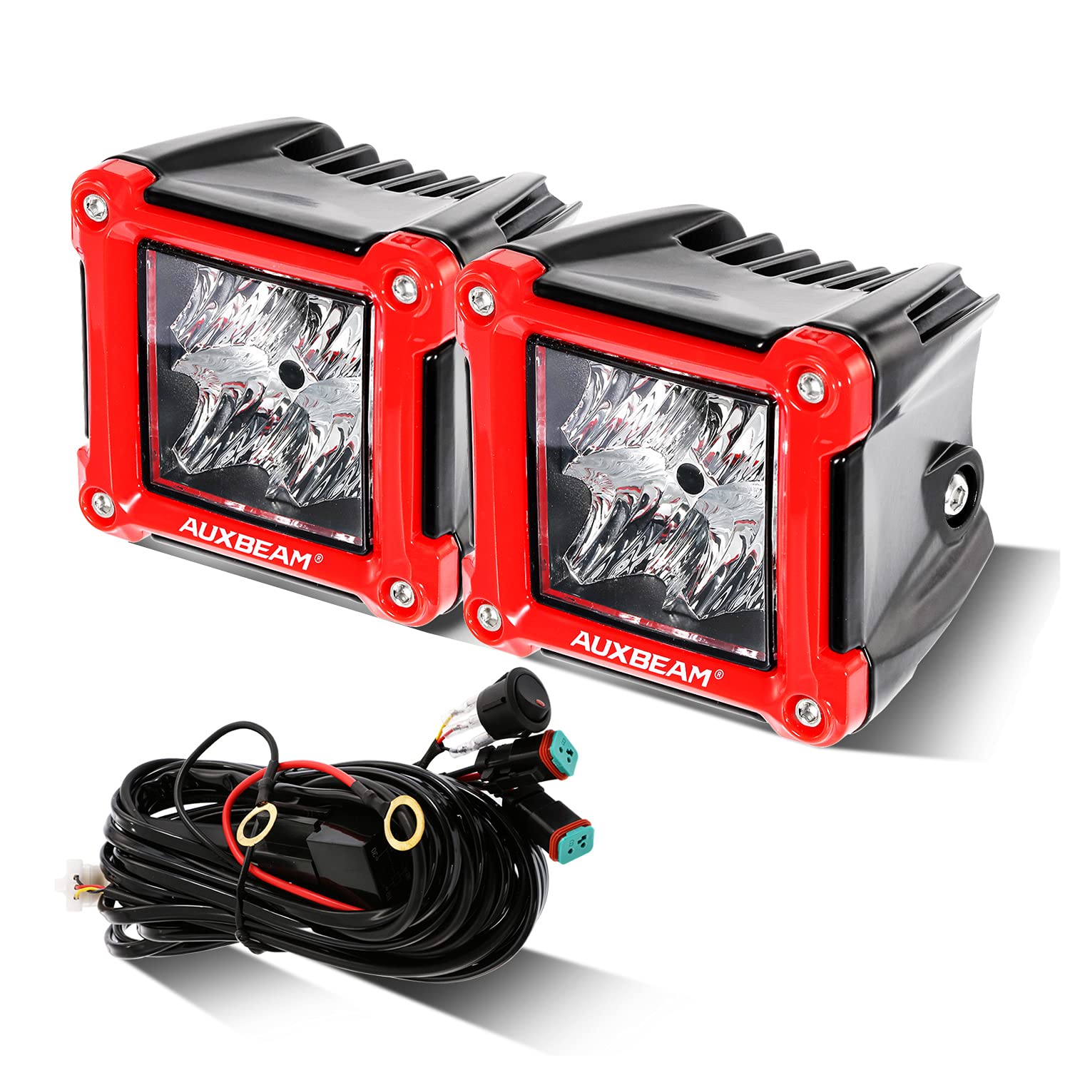 Auxbeam FA Series 3 Inch LED Cubes with DRL 2 Modes Spot Beam Offroad Lights 20W Driving Spotlights A-Pillar Ditch Lights for 4x4 Truck Car ATV Motorcycle, Pair