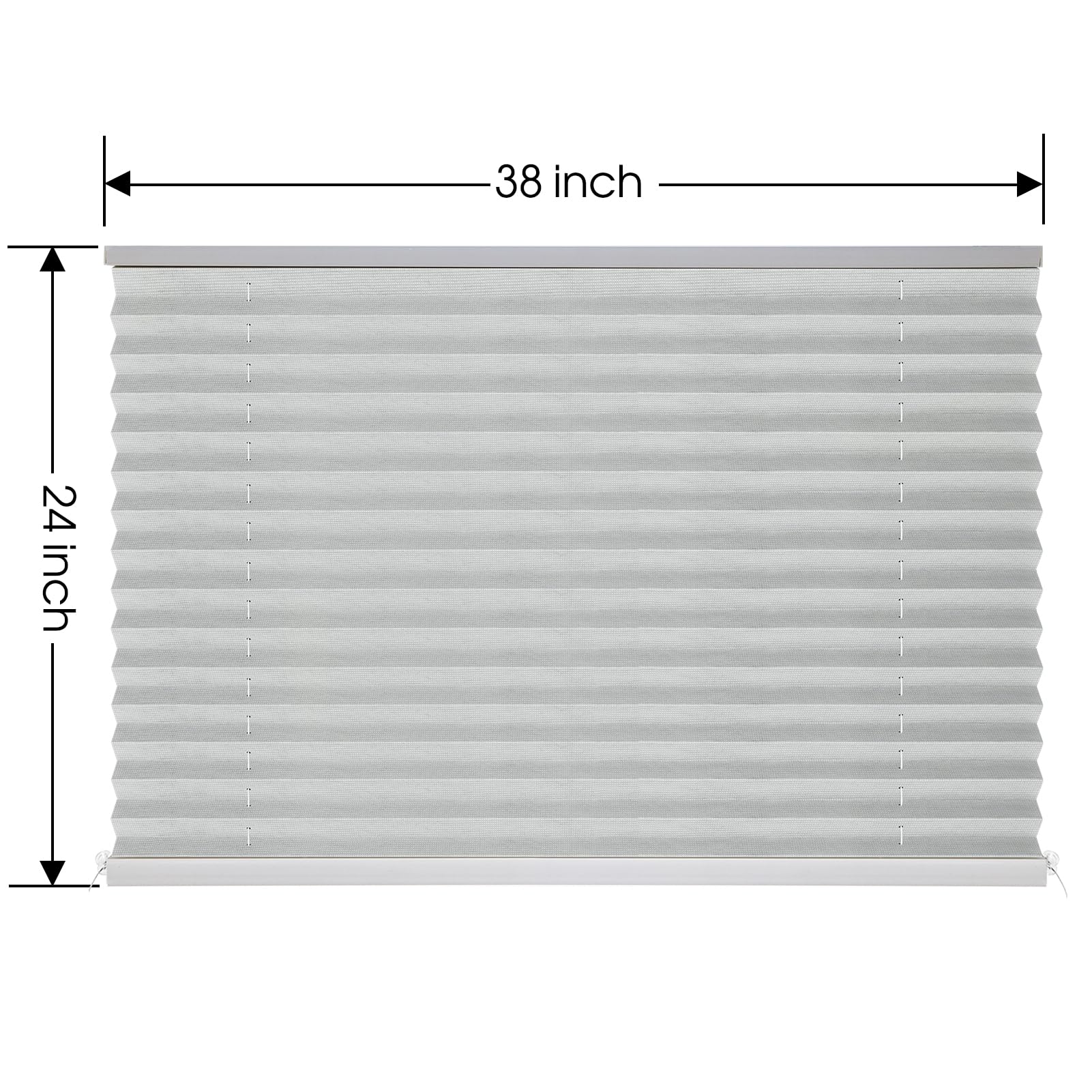 NOVINO RV Blinds Shades for Camper Window,RV Shades Pleated Camper Blinds for Travel Trailer Motor Coach Motorhome Window-14 W x 24" L