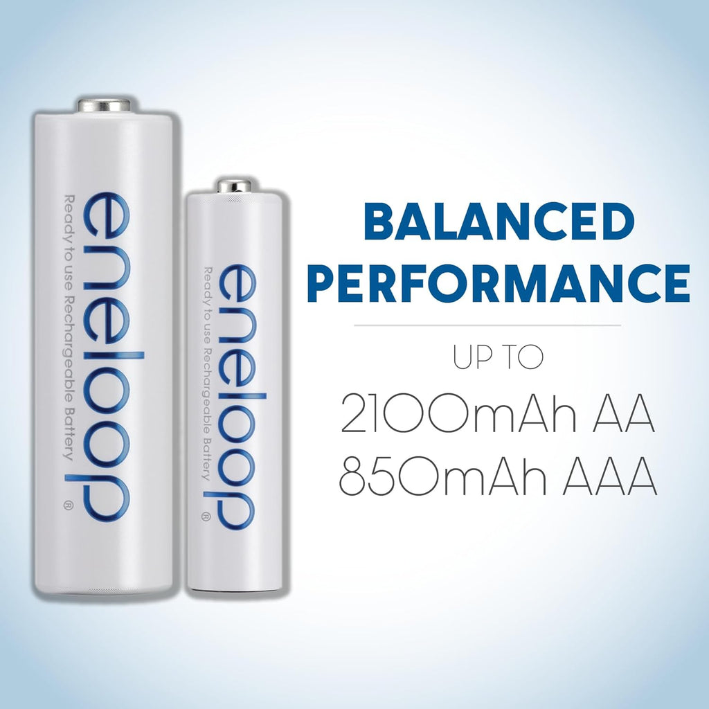 Eneloop Panasonic K-KJ55MC84CZ Power Pack; 8AA, 4AAA, and Advanced Battery 3 Hour Quick Charger