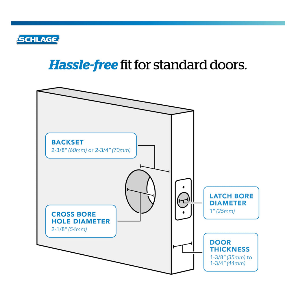 Schlage F10 LAT 716 Latitude Door Lever, Hall & Closet Passage Lock, Aged Bronze