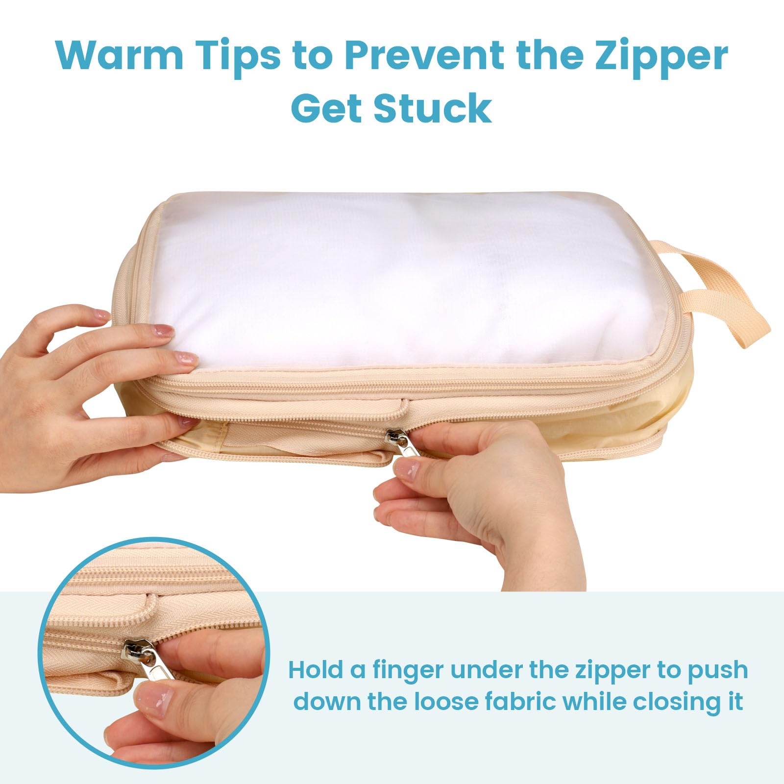 Cambond Compression Packing Cubes for Travel - Lightweight Expandable Travel Bags Luggage Organizers Travel Essentials Compression Cubes for Travel Space Saver for Carry on Suitcases Organizer