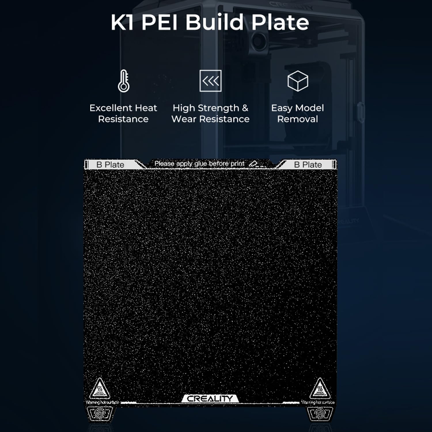 Creality Ender 3 V4 Build Plate, Original PEI Printing Plate Kit 225*250mm, Flexible Spring Steel Magnetic Platform Plate, Easy Print Removal, Heat Resistant For Creality Ender 3 V4 Combo 3D Printer