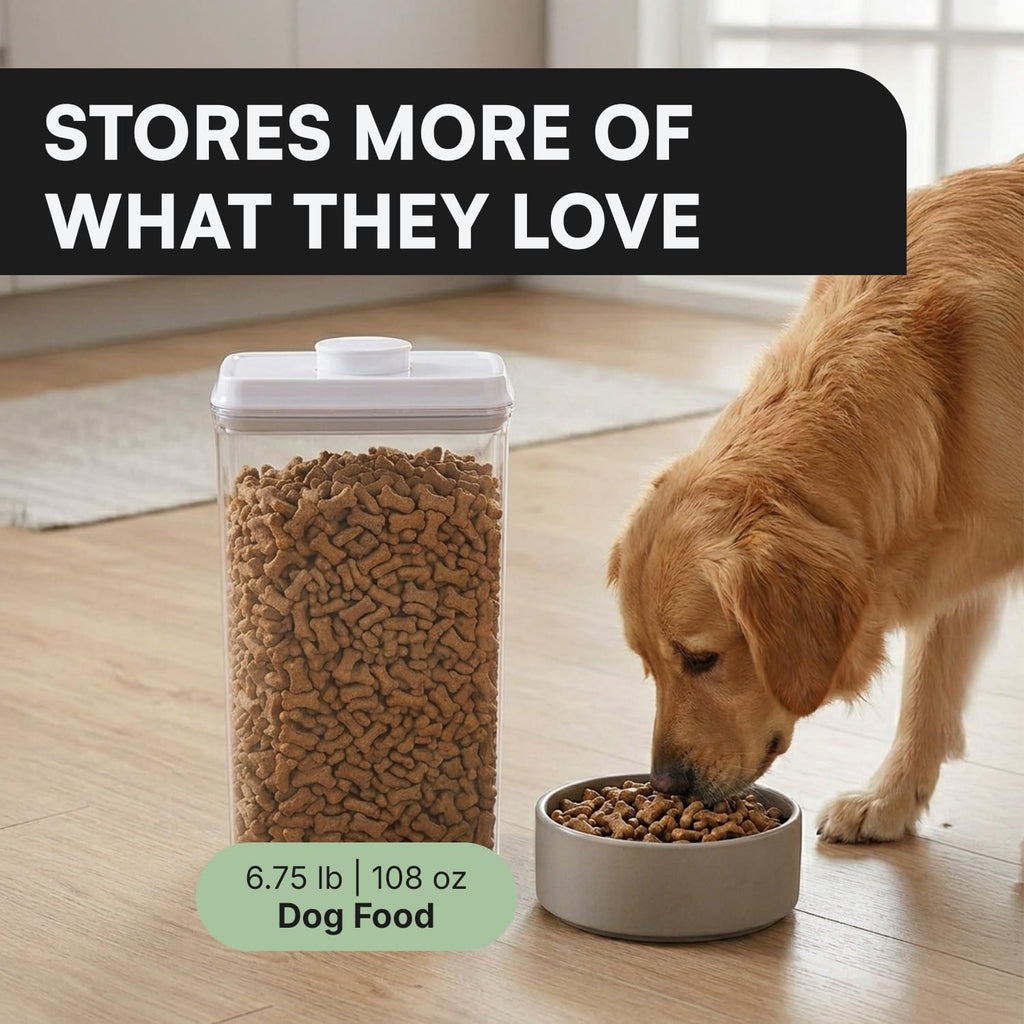 Bop Top Airtight Food Storage Containers with Lid 13.5 Cups / 108 oz | Kitchen Canister Sets | Air Tight Pantry Container | Pop Top Dry Food Storage Containers for Snacks, Sugar, Flour, Baking, Pasta