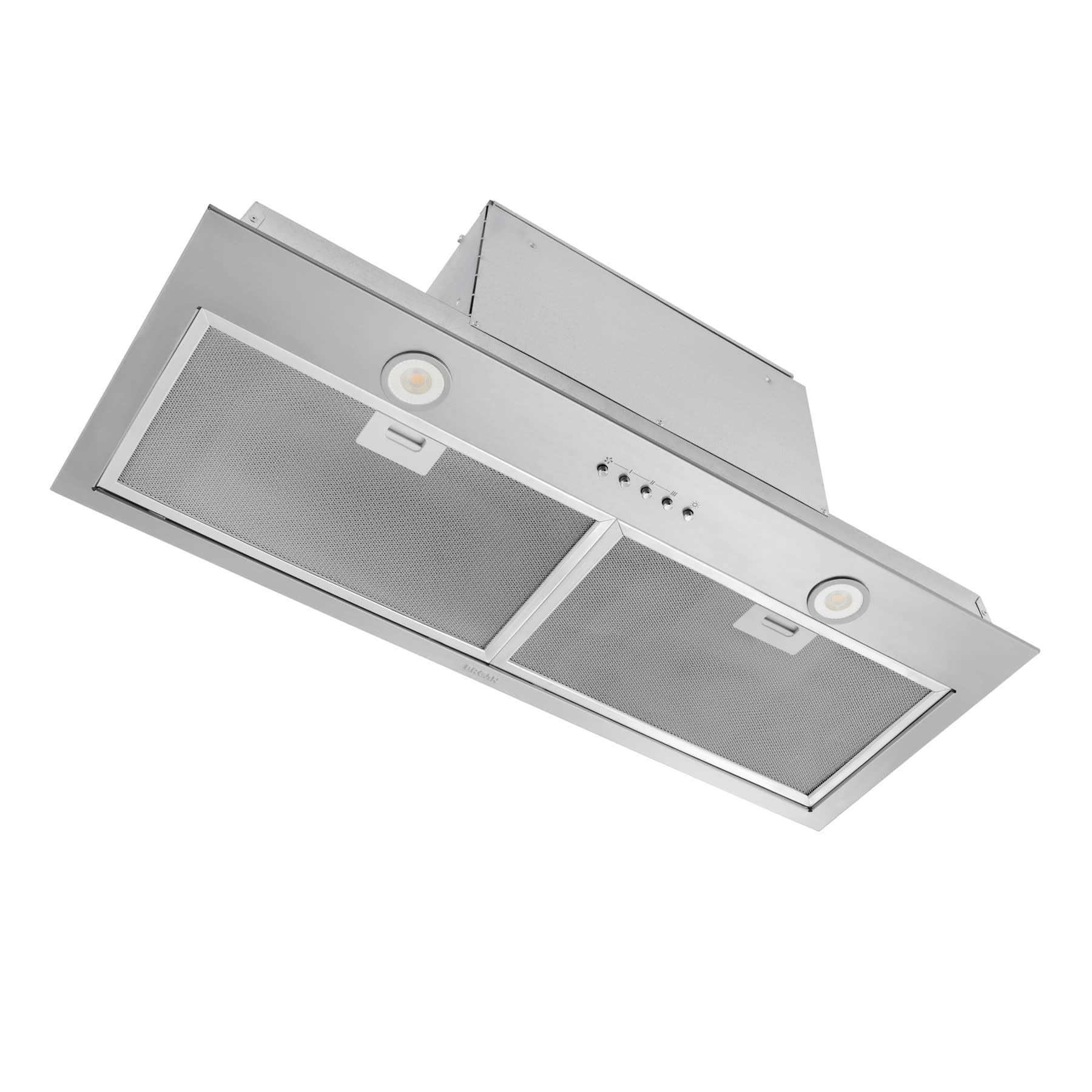 Broan Nu-Tone Broan-NuTone BBN1243SS Custom Built Insert with 2-Speed Exhaust Fan and Light, 300 Max Blower CFM, Stainless Steel, 24-Inch Range Hood Power Pack