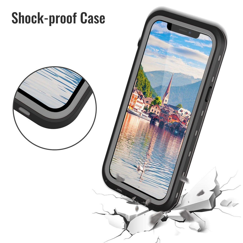 iPhone 13 Pro Case, Waterproof & Shockproof Phone Case, Full Protection, IP68, 6.1 Inch, Black