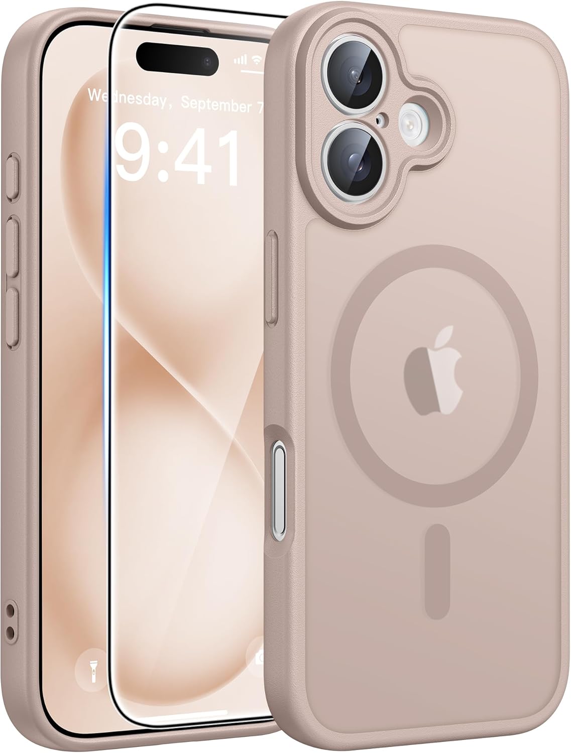 FNTCASE for iPhone 17 Case: [Compatible with Magsafe] Translucent Matte Cases with [Full Camera Protection] [Screen Protector] Military Grade Shockproof Protective Phone Cover - Light Purple