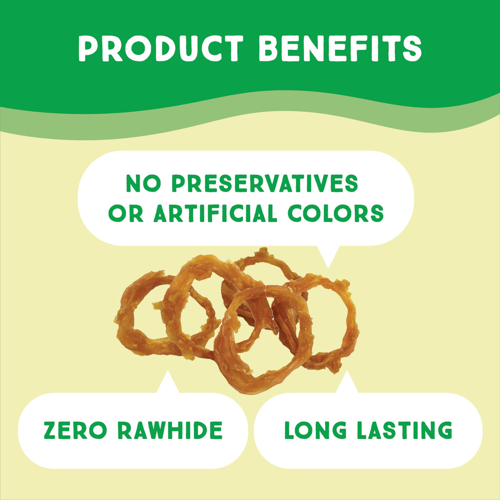 Ultra Chewy Turkey Tendon Knotted Bones for Dogs - Premium All-Natural, Hypoallergenic, Long-Lasting Dog Chew Treat, Easy to Digest - Ingredient Sourced from USA (3.5 Inch - 4 Pack)