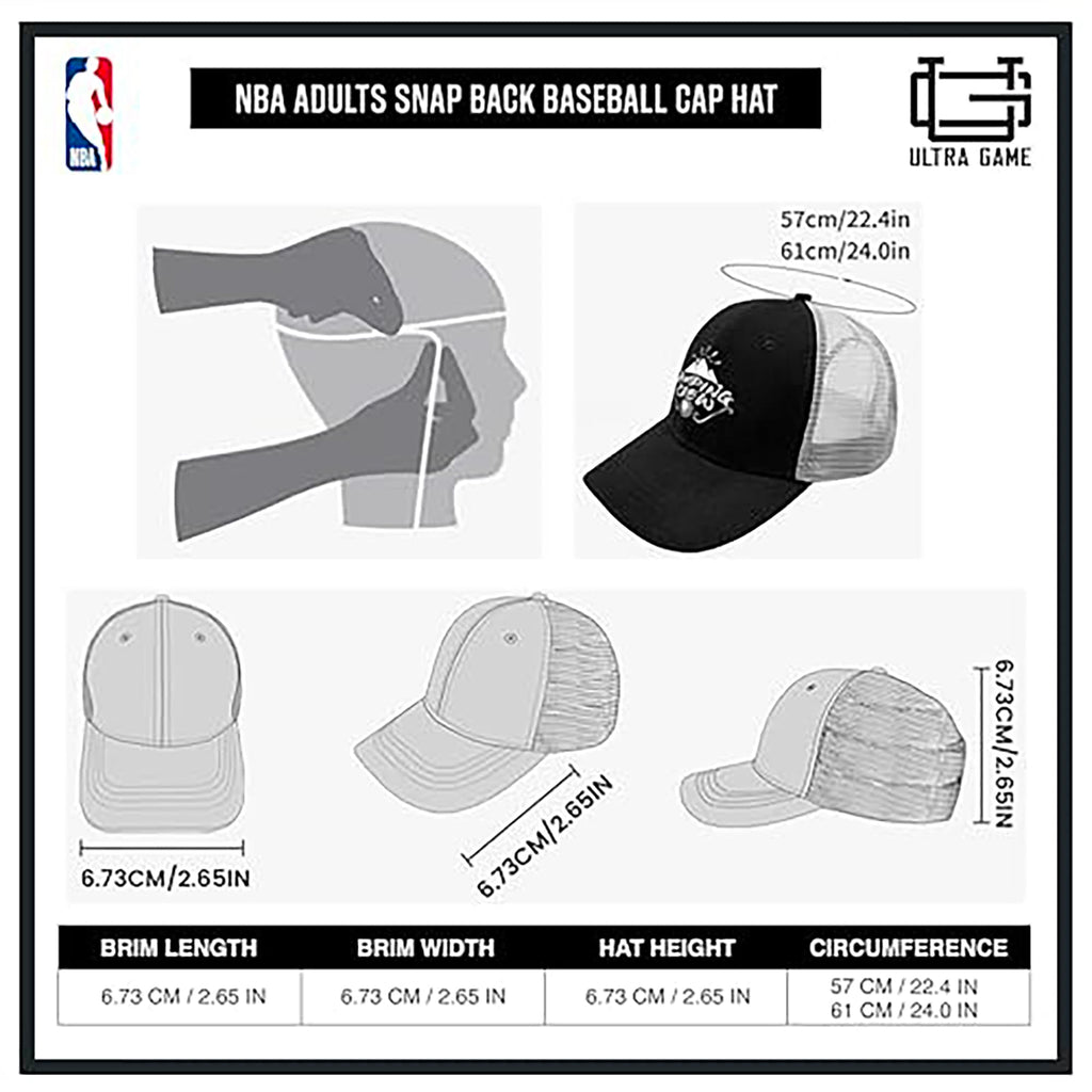 Ultra Game Men’s NBA Official Twill Snap Back Ultimate Baseball Cap Hat