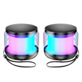 Mini Portable Bluetooth Speaker, TWS Pairing Bass LED Lights, Rechargeable | Long Playtime, Stereo Sound, BT 5.3, Home & Outdoor, AUX Input, TF Card, Lanyard, Christmas Birthday Gifts for Men Women Kids