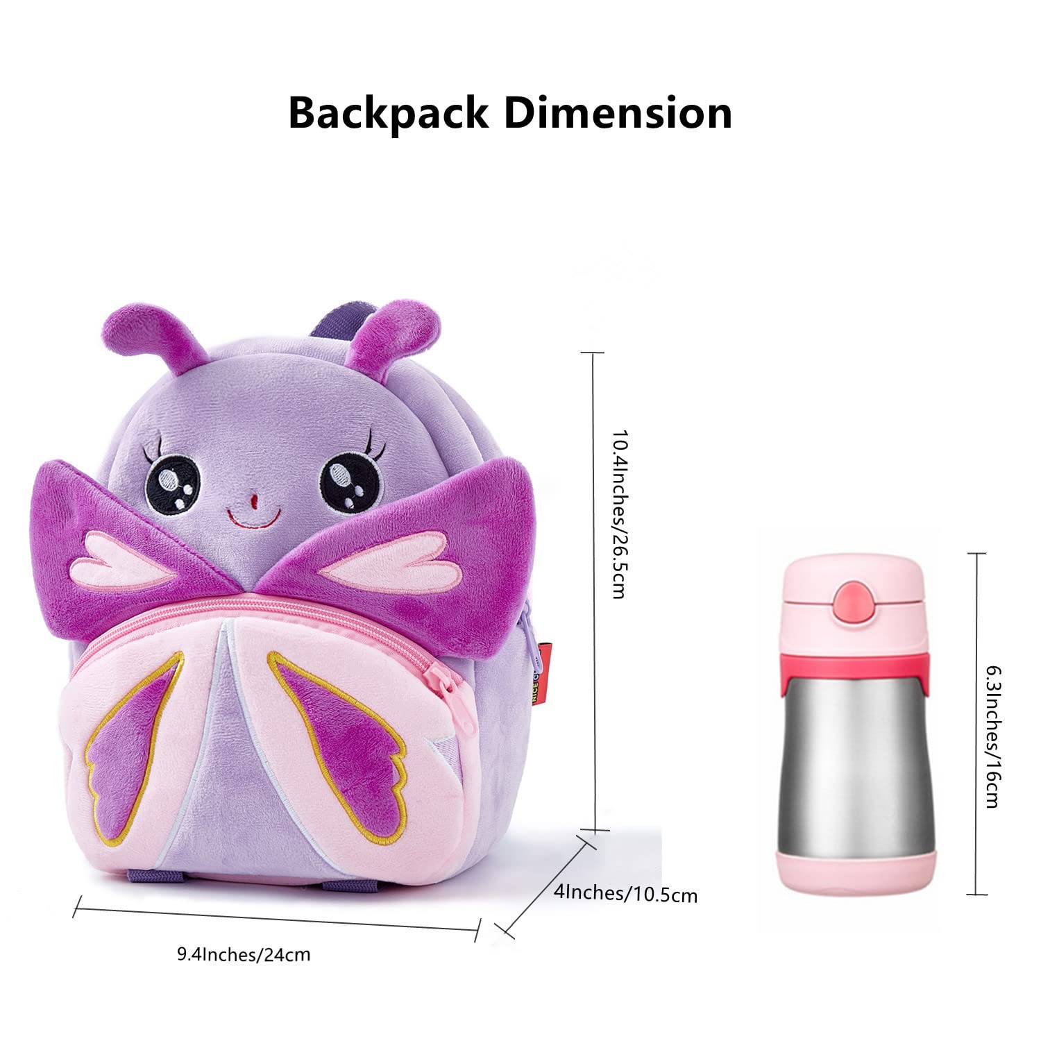 NICE CHOICE Cute Toddler Backpack Toddler Bag Plush Animal Cartoon Mini Travel Bag for Baby Girl Boy 2-6 Years(BB Unicorn)