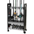 Fishing Rod Holder,Fishing Pole Holders for Garage,Rod Holder for 16 Rod and Reel Combos,Vertical Fishing Rod Rack Floor Storage,Fishing Gifts for Men (Gray)