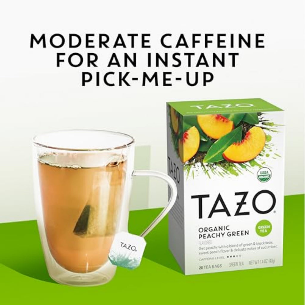 TAZO Organic Green Tea, Green Ginger, Caffeinated Tea, 16 Total Bags