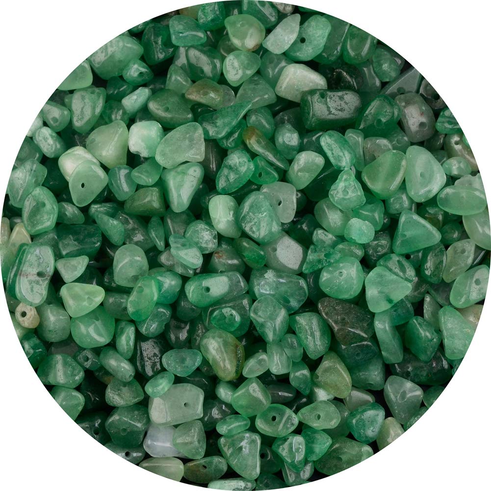 Chip Stone Beads Turquoise 5-8mm About 400 Pieces Irregular Gemstones Healing Crystal Loose Rocks Bead Hole Drilled DIY for Bracelet Jewelry Making Crafting (5-8mm, Turquoise)