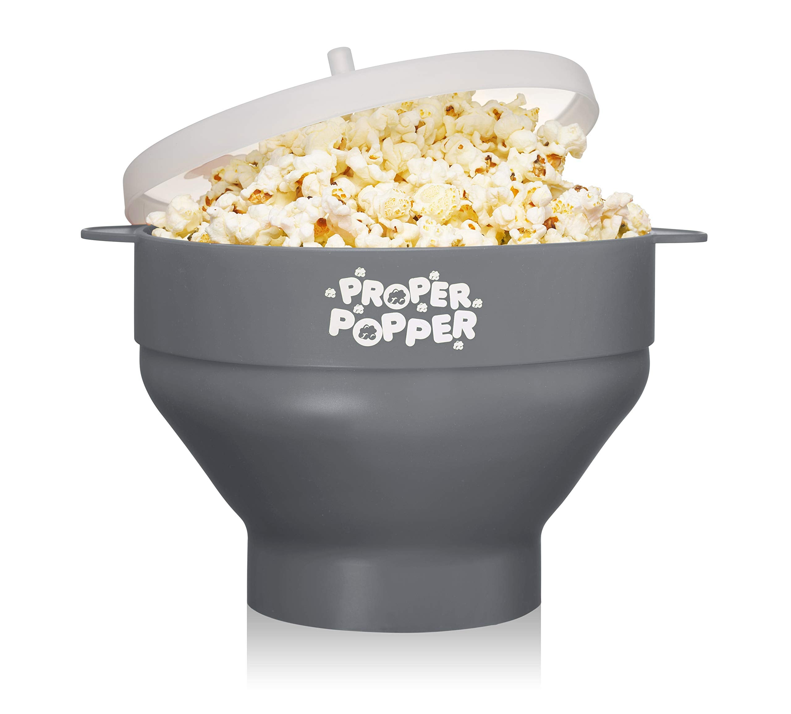 The Original Proper Popper Microwave Popcorn Popper, Silicone Popcorn Maker, Collapsible Bowl BPA Free & Dishwasher Safe - (Aqua)