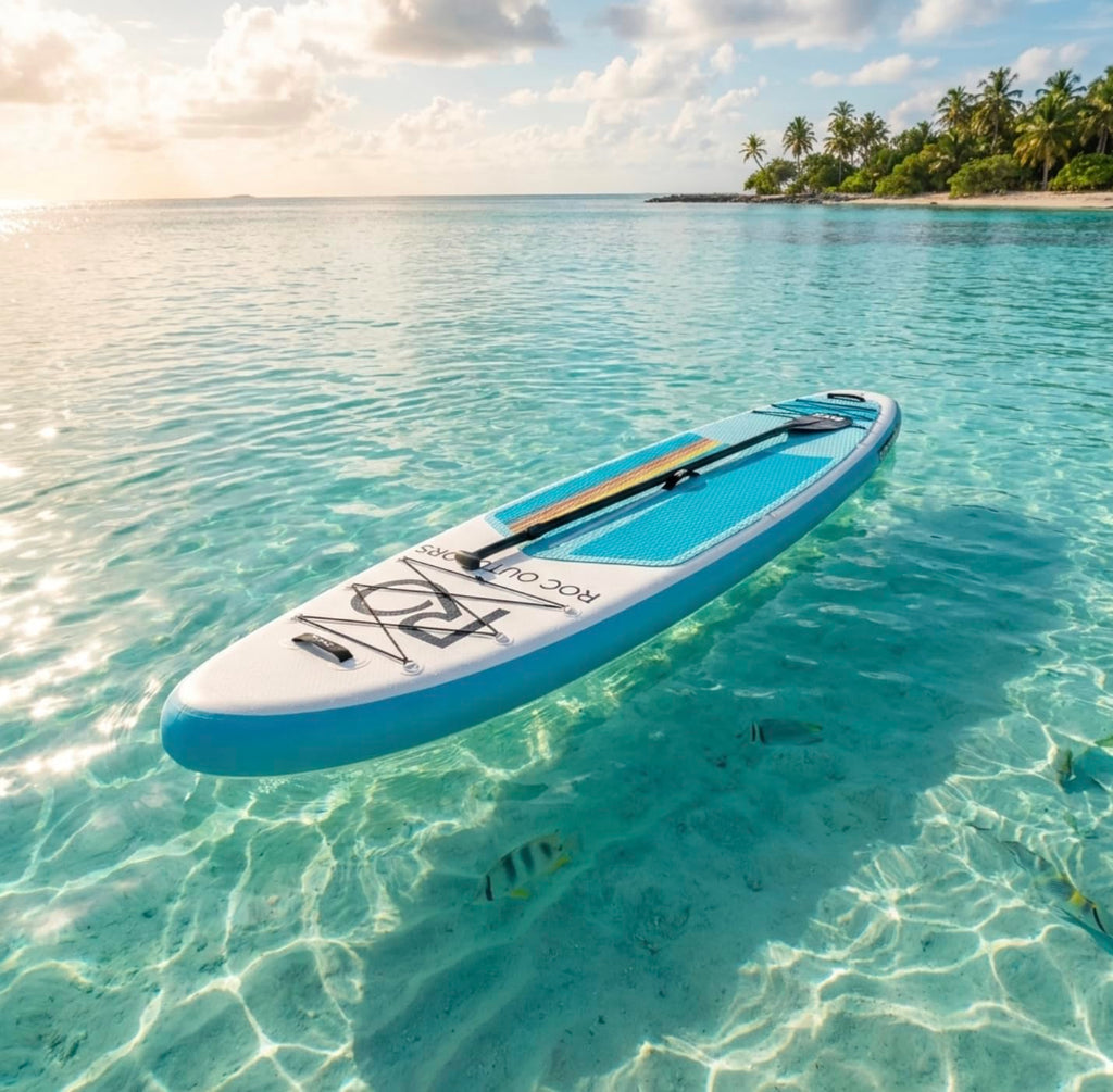 Roc Inflatable Stand Up Paddle Board 10' 6" with Premium SUP Paddle Board Accessories, Wide Stable Design, Non-Slip Comfort Deck for Youth & Adults