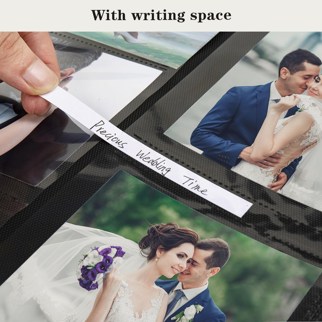 Mublalbum Small Photo Album 4x6 100 Photos Linen Cover Picture Book with Horizontal Pockets for Wedding Family Anniversary and Baby (Beige)
