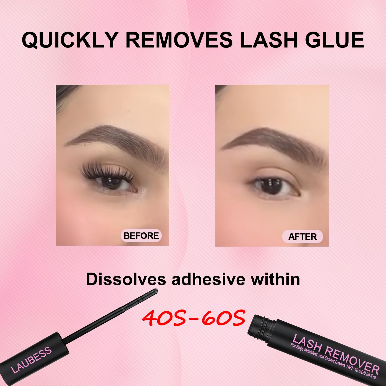 Lash Bond and Seal Mascara for Long Lasting Waterproof Eyelash Extensions - 5ml+5ml