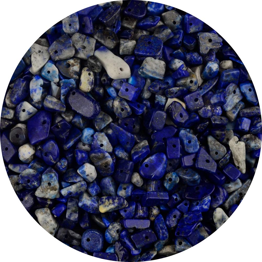 Chip Stone Beads Turquoise 5-8mm About 400 Pieces Irregular Gemstones Healing Crystal Loose Rocks Bead Hole Drilled DIY for Bracelet Jewelry Making Crafting (5-8mm, Turquoise)