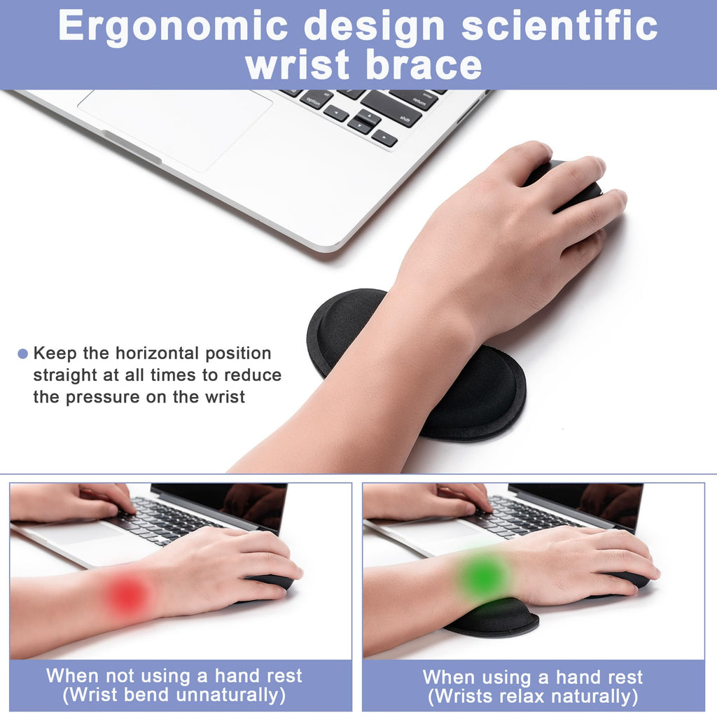 Hoewina Keyboard Wrist Rest,Ergonomic Wrist Rest,Superfine Fabric and Gel Memory Foam Wrist Pad for Computer Keyboard for Easy Typing & Pain Relief, Suitable for Office, Family, Outdoor, Bean Green