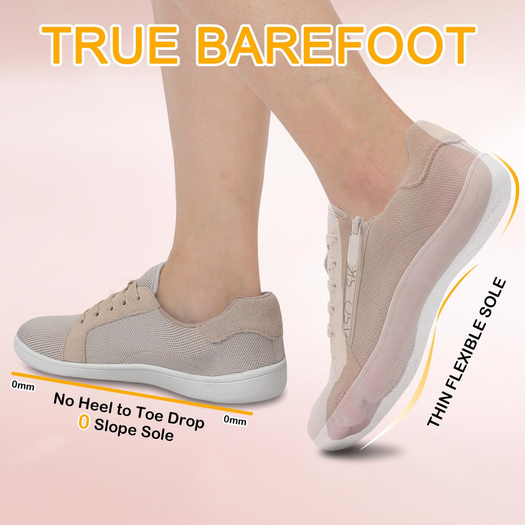 Womens Barefoot Walking Shoes Wide Toe Fashion Sneakers Comfortable Casual Shoes Zero Drop Minimalist Shoes