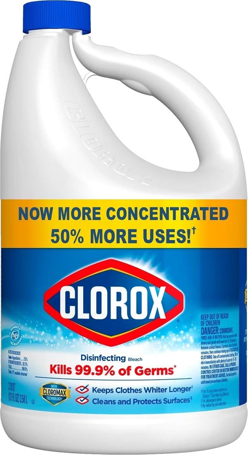 Clorox Disinfecting Bleach, 121 Fluid Ounces (Package May Vary)