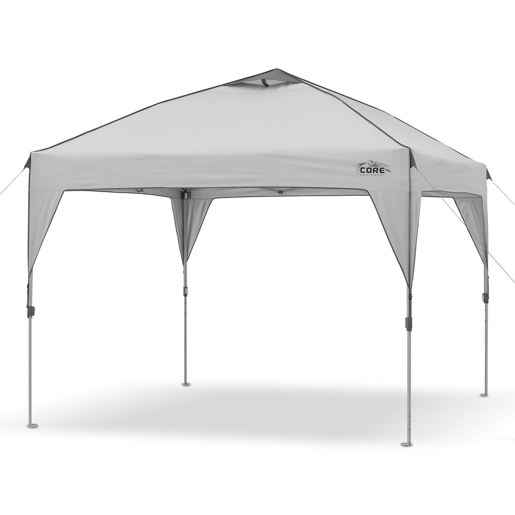 Core Instant Straight Leg Canopy Tent with Adjustable Sun Wall, 6 ft x 4 ft , Gray