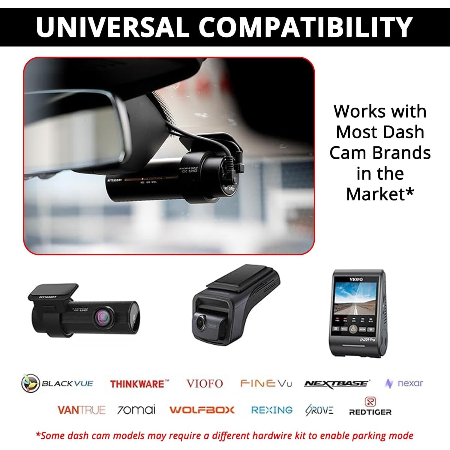 BlackboxMyCar PowerCell 8 Dash Cam Battery Pack (with Spliced Hardwiring Kit for Thinkware Dash Cams)