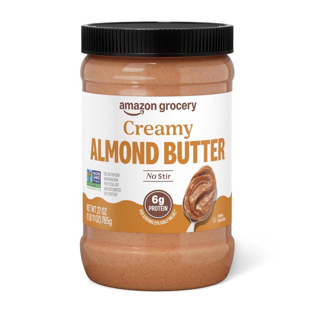 Amazon Grocery, Creamy Almond Butter, 16 Oz