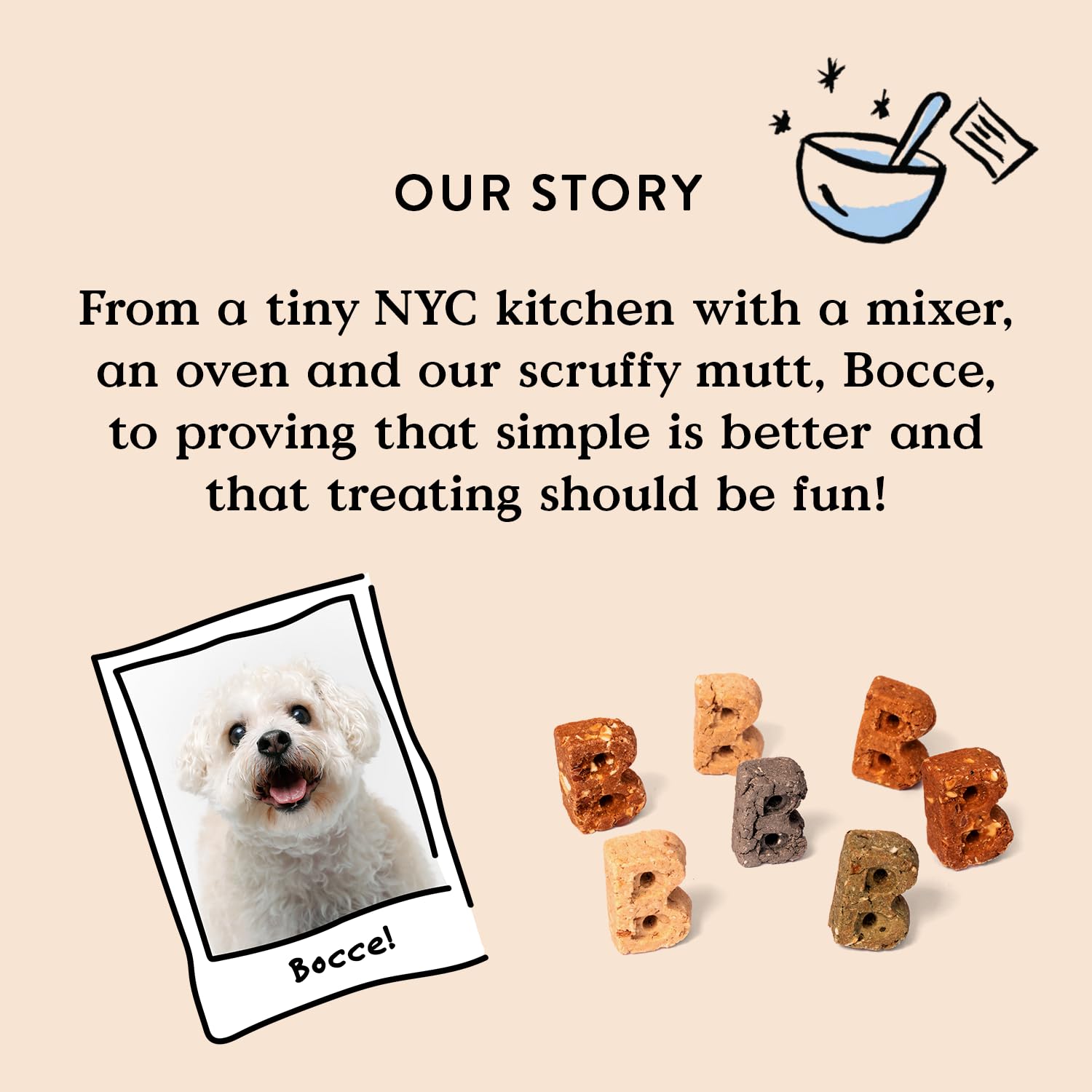 Bocce's Bakery Bac'n Nutty Soft & Chewy Dog Treats, Wheat-Free PB & Bacon Flavored All Natural Limited Ingredient Oven Baked Cookies for Dogs, 6 oz Bag