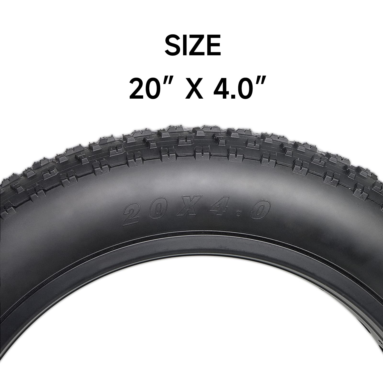 Hycline Fat Bike Replacement Tire: 20x4.0/26x4.0 Inch High-Performance Wear-Resistant Folding MTB Bicycle Tires, All-Terrain High-Density for Street or Trail Riding