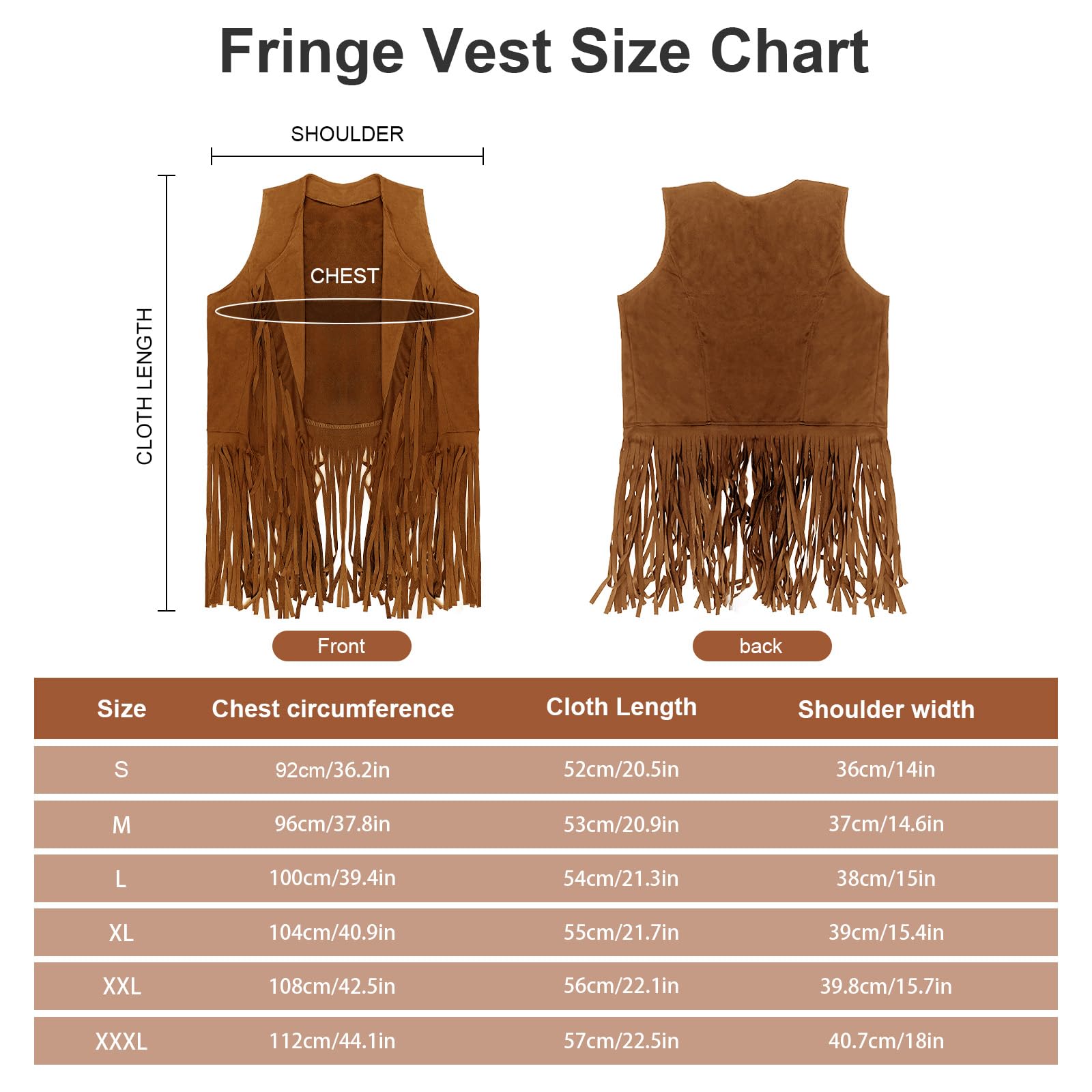 HyperFun Cowgirl Outfits for Women Western Costume Accessories Cowboy Hat Tassels Fringe Vest Earring Hippie Glasses Bandana