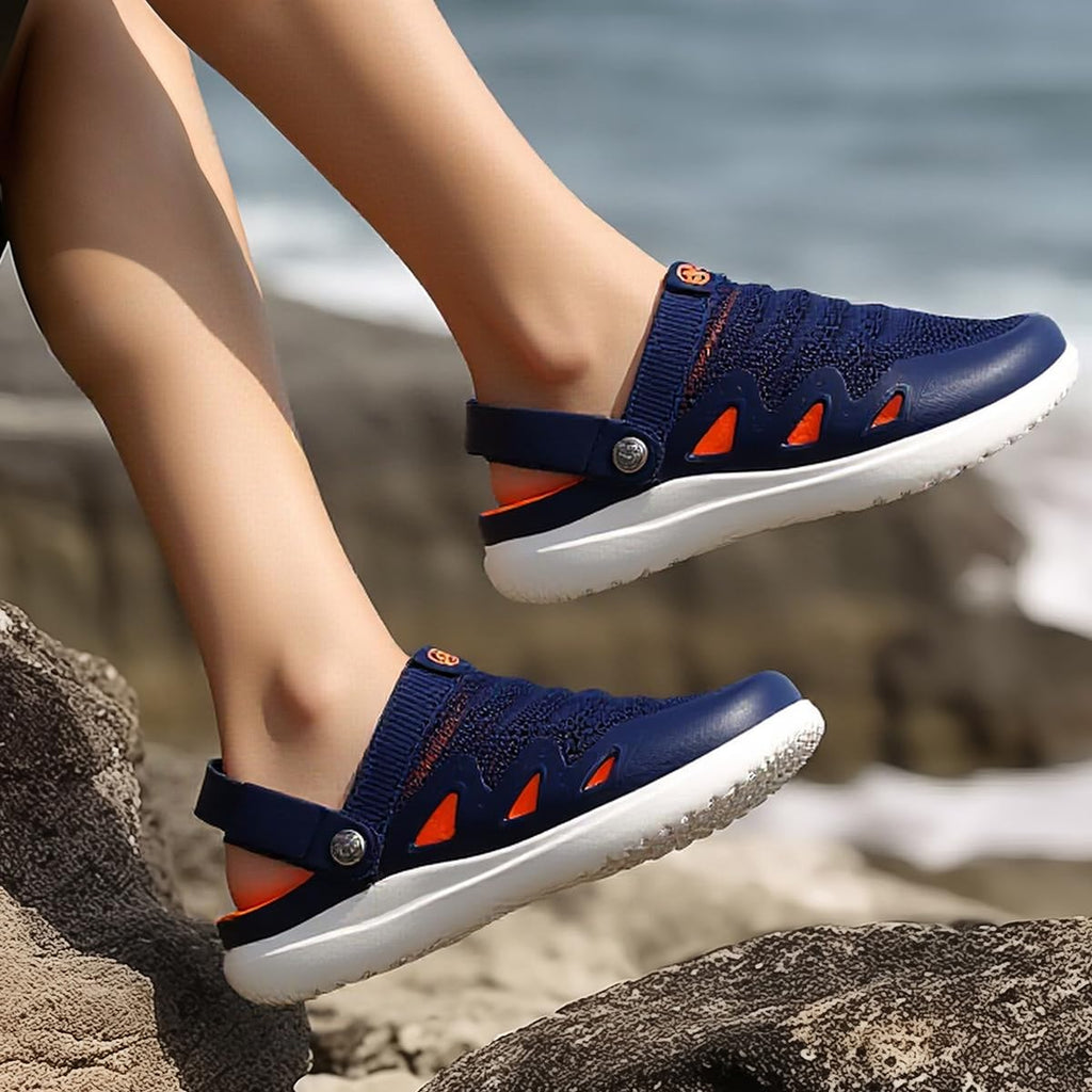 Men's Women's Clogs Garden Shoes Slip On Sandals Breathable Summer Orthotic Walking Slippers with Plantar Fasciitis Soles
