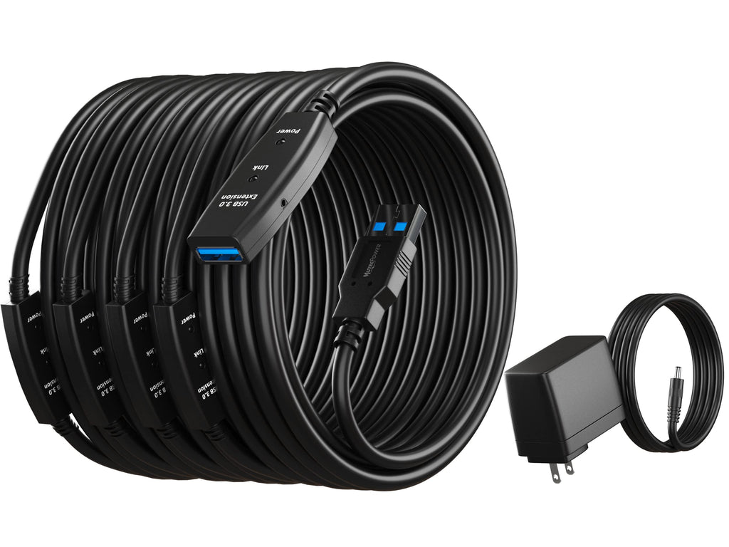 MutecPower 16 Feet Active USB Extension Cable 3.0 Male to Female with A Extension chipset Signal Booster - Active Extension/Repeater Cord 5 Meters / 16 Feet