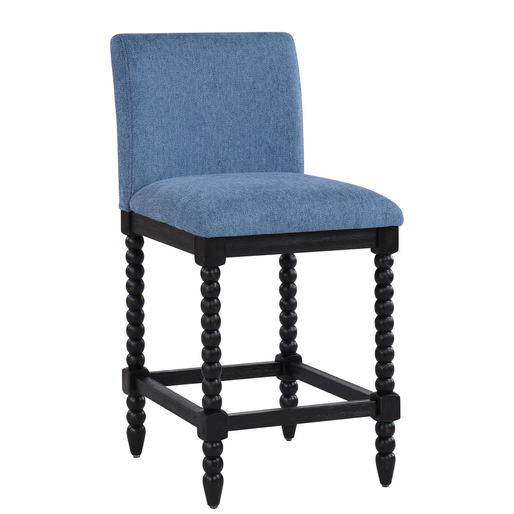 DUHOME Spindle Counter Stool with Padded Spring Seat,Wooden Bar Stools Farmhouse 26 Inch Counter Height Stools Chairs with Spindle Back for Kitchen Island