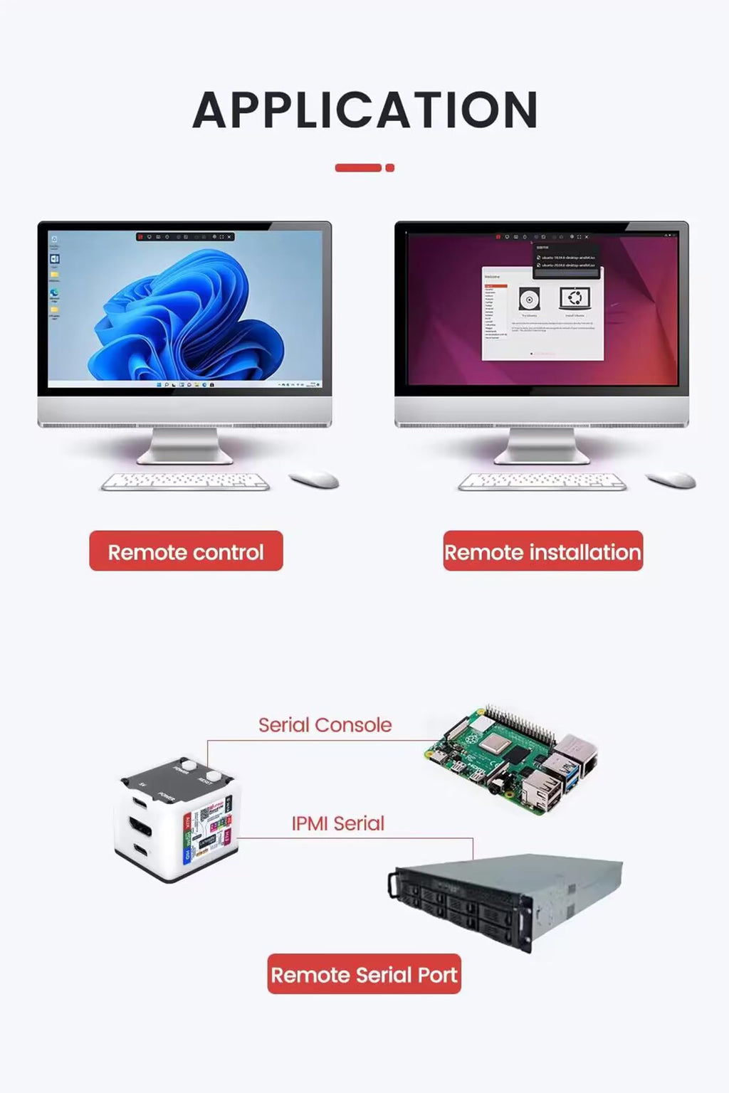 Sipeed NanoKVM IP-KVM Mini Remote Control Operations Maintenance Server, 2Gbit 256MB DDR3 RISC-V Linux Development Board, 1TOPS NPU 1GHz C906 RISC-V CPU, USB HDMI 100M Network Port (Black Full Kit)