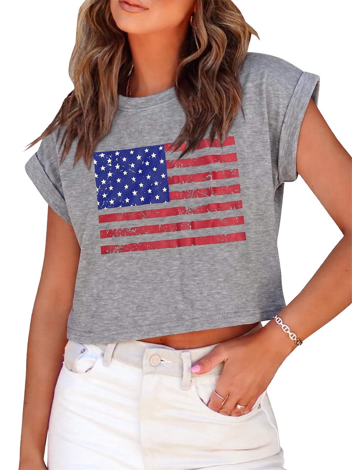 Summer Short Sleeve Crop Tops Womens Crewneck Roll Cap Sleeve T Shirts Loose Fit Basic Tees 2026