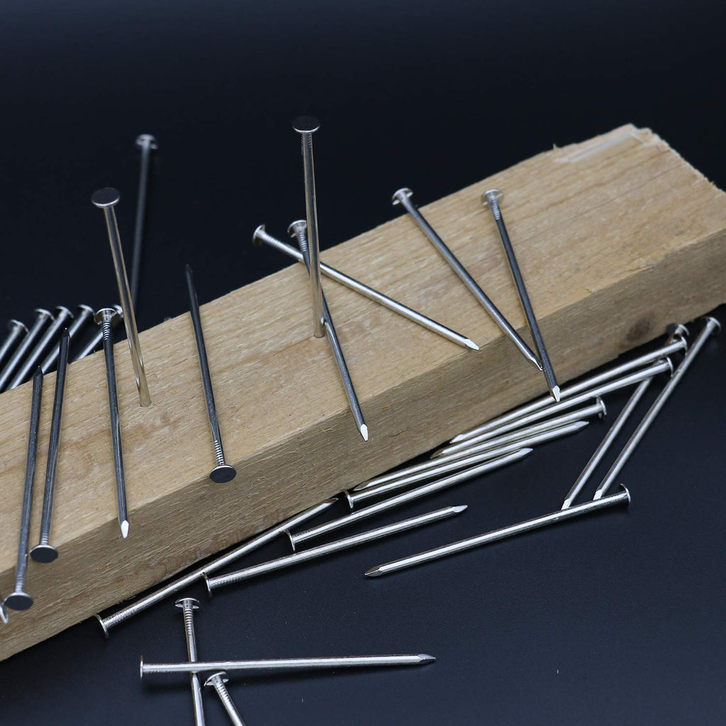 240pcs Gold Hardware Nails, 1-1/2” × 14 Ga Brass Plated Wood Nails, Nails for Hanging Wall Decor, Finishing Nails, Picture Hanging Nails, Wall Nails, Roofing Nails