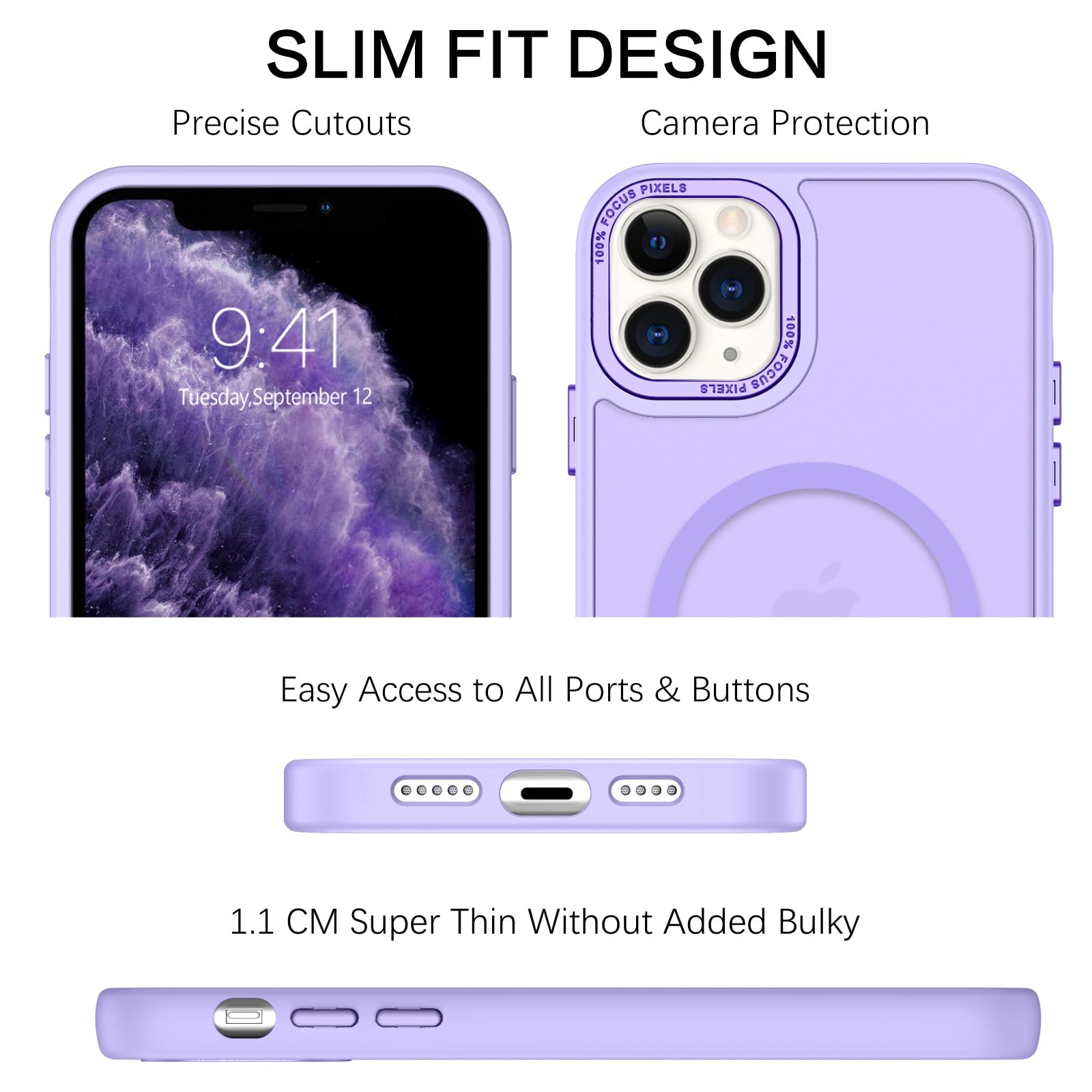 BENTOBEN for iPhone 11 Pro Case 2019 [Compatible with Magsafe] Translucent Matte Magnetic Phone Case iPhone 11 Pro 5.8" Slim Thin Shockproof Bumper Women Men Protective Cases Cover, Black