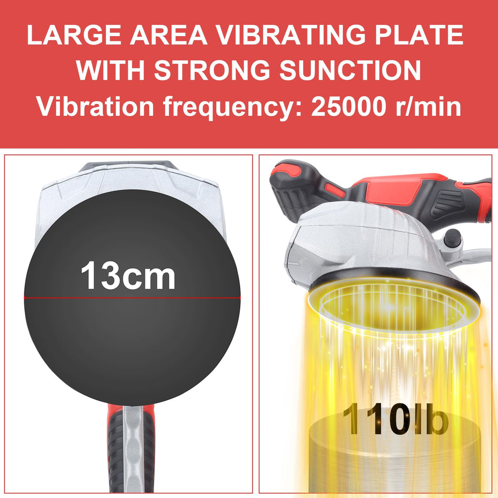 Tile Vibration Leveling Machine Compatible with Milwa-ukee 18V Battery, Cordless Tile Vibration Machine Installation Tool 150W Tiler Vibrator Tool with 8 Speed Suction Cup Digital Display (No battery)