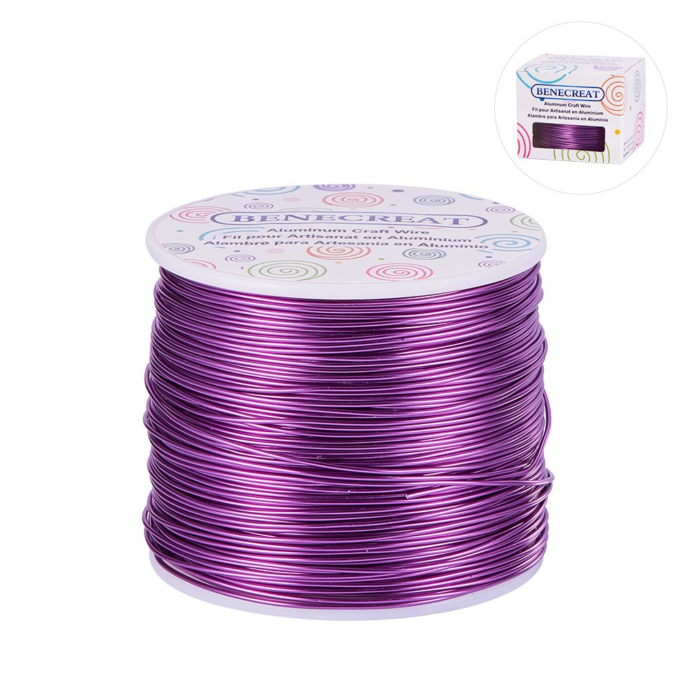 BENECREAT 9 Gauge Jewelry Craft Aluminum Wire 55 Feet Bendable Metal Sculpting Wire for Halloween Craft Floral Model Skeleton Making (Black, 3mm)
