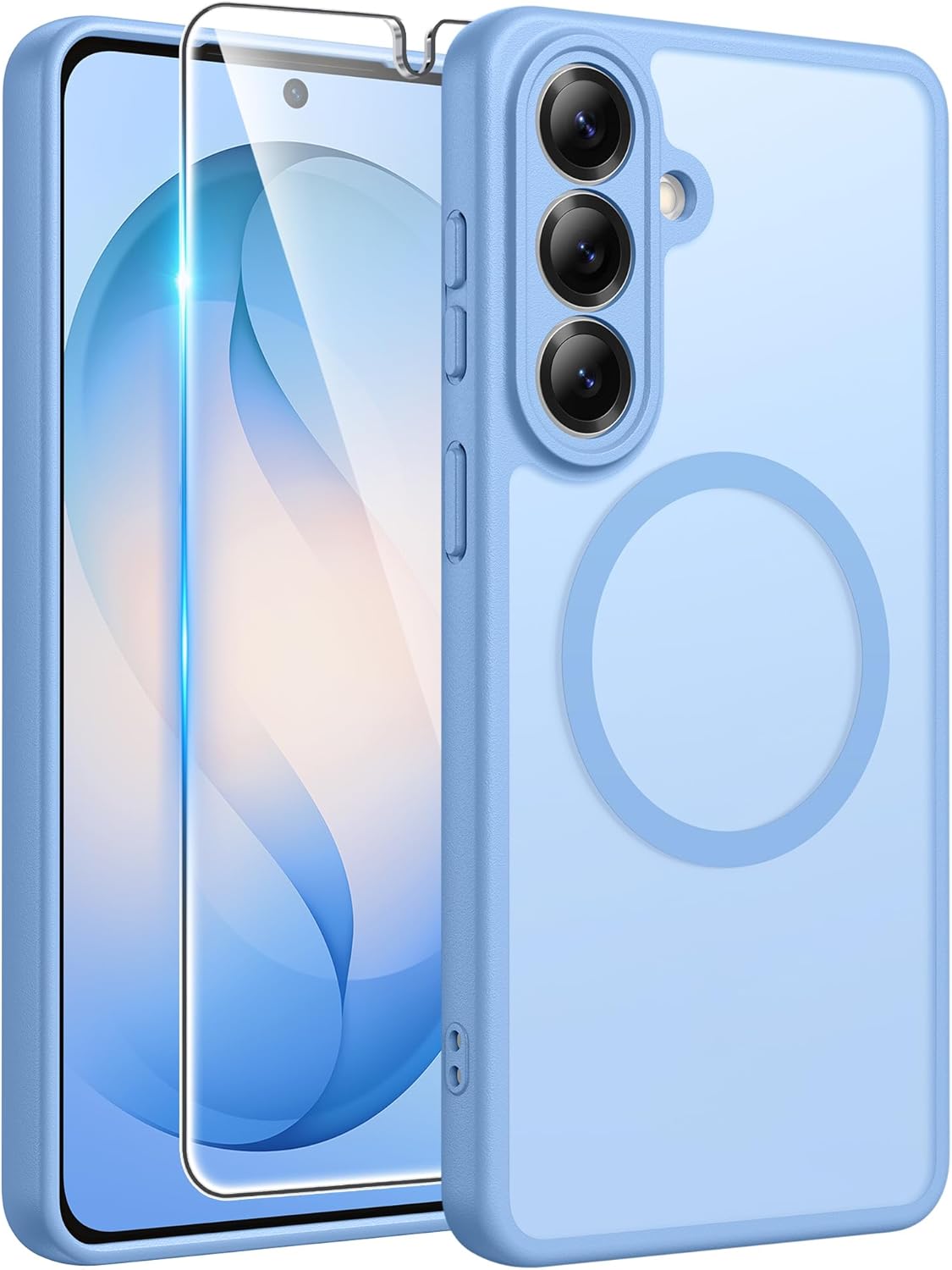 FNTCASE for iPhone 17 Case: [Compatible with Magsafe] Translucent Matte Cases with [Full Camera Protection] [Screen Protector] Military Grade Shockproof Protective Phone Cover - Light Purple