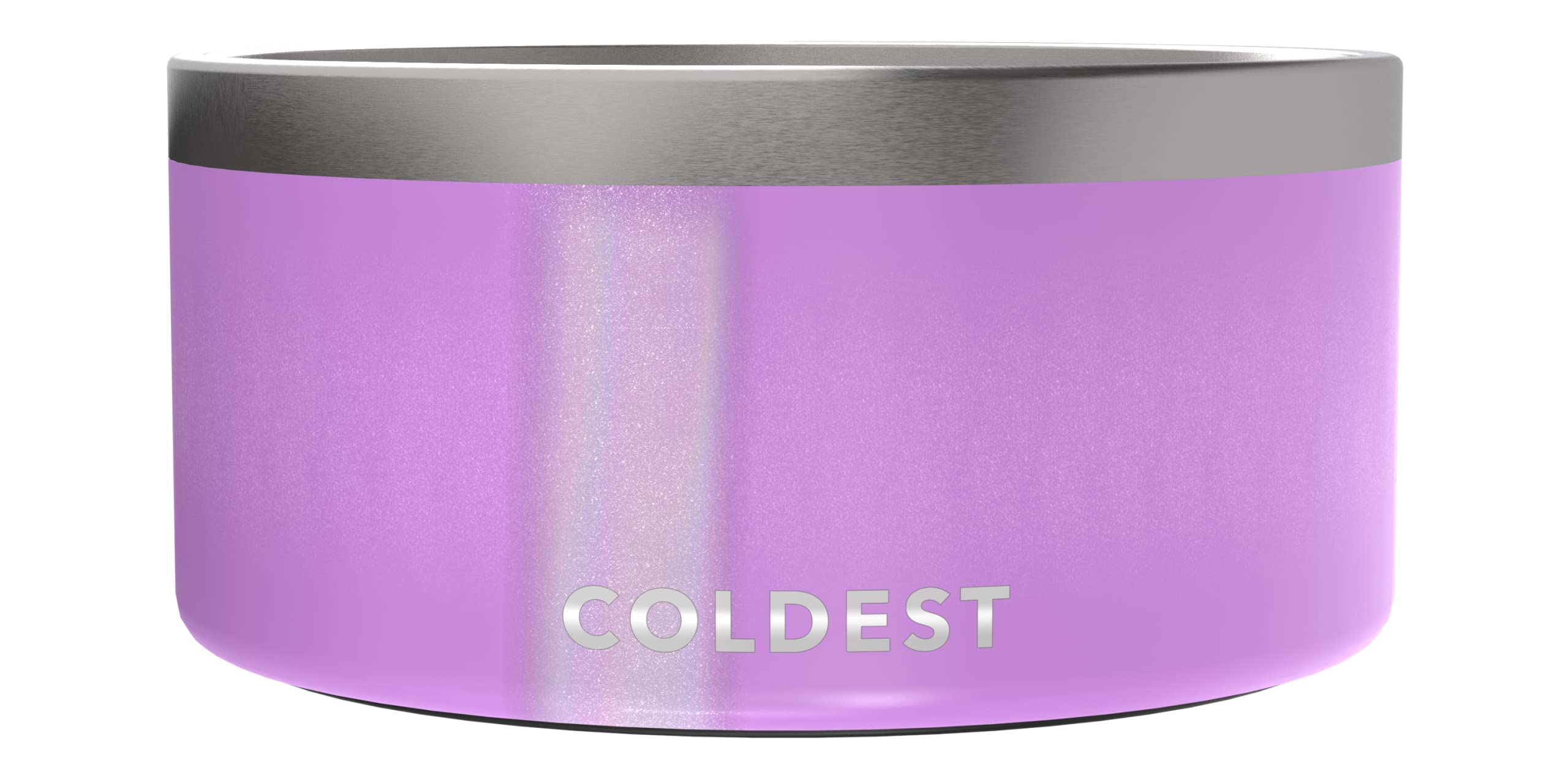 Coldest Dog Bowl - Anti Rust Metal, Non Slip, 3 Layers Insulated Stainless Steel Dog Bowls - Spill Proof & Heavy Duty - Water Bowl for Dogs, Cats & Pets, Dish Washer Safe (21 oz, Mars Red Glitter)
