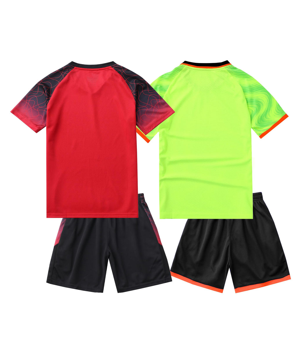 M2C Boys 2-Pack Jersey Soccer Knit Set Sport Team Uniform Shirt and Shorts