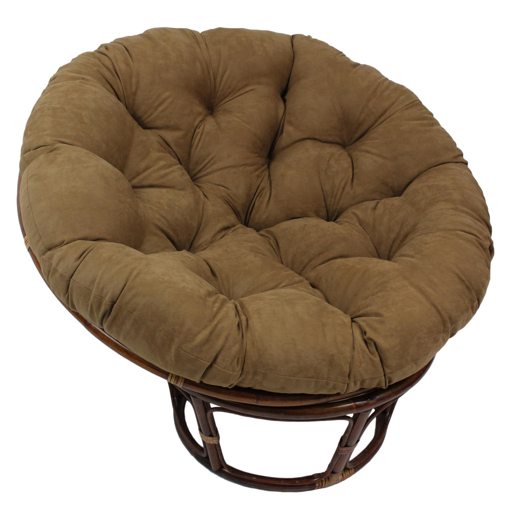 Blazing Needles Polyester Microsuede Papasan Cushion, 1 Count (Pack of 1), Aqua Blue