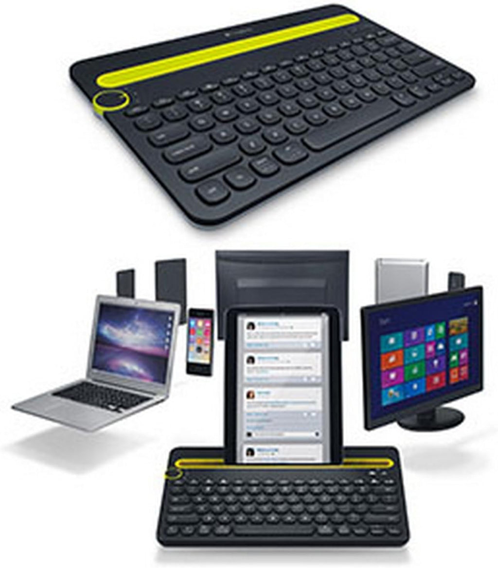 Logitech K480 Wireless Multi-Device Keyboard for Windows, macOS, iPadOS, Android or Chrome OS, Bluetooth, Compact, Compatible with PC, Mac, Laptop, Smartphone, Tablet - Black